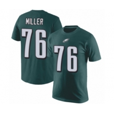 Philadelphia Eagles #76 Shareef Miller Green Rush Pride Name & Number T-Shirt