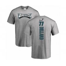 Philadelphia Eagles #77 Andre Dillard Ash Backer T-Shirt