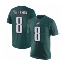 Philadelphia Eagles #8 Clayton Thorson Green Rush Pride Name & Number T-Shirt