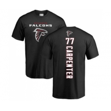 Football Atlanta Falcons #77 James Carpenter Black Backer T-Shirt