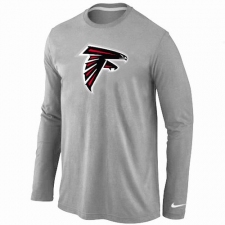 Nike Atlanta Falcons Team Logo Long Sleeve NFL T-Shirt - Grey
