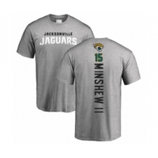 Football Jacksonville Jaguars #15 Gardner Minshew II Ash Backer T-Shirt
