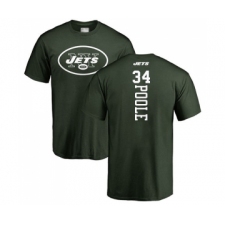 Football New York Jets #34 Brian Poole Green Backer T-Shirt