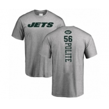 Football New York Jets #56 Jachai Polite Ash Backer T-Shirt