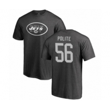 Football New York Jets #56 Jachai Polite Ash One Color T-Shirt