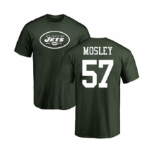 Football New York Jets #57 C.J. Mosley Green Name & Number Logo T-Shirt