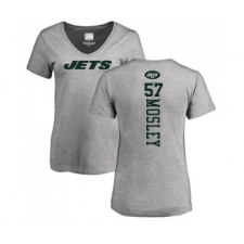 Football Women's New York Jets #57 C.J. Mosley Ash Backer T-Shirt