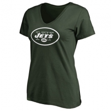 NFL Women's New York Jets Pro Line Green Primary Team Logo Slim Fit T-Shirt