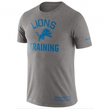 NFL Men's Detroit Lions Nike Heathered Gray Training Performance T-Shirt