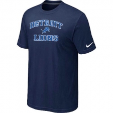Nike Detroit Lions Heart & Soul NFL T-Shirt - Dark Blue