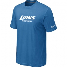 Nike Detroit Lions Sideline Legend Authentic Font Dri-FIT NFL T-Shirt - Light Blue