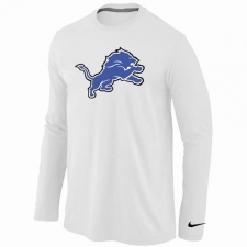 Nike Detroit Lions Team Logo Long Sleeve NFL T-Shirt - White