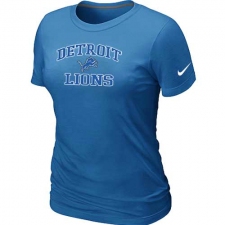 Nike Detroit Lions Women's Heart & Soul NFL T-Shirt - Light Blue