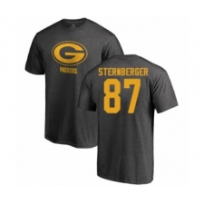 Football Green Bay Packers #87 Jace Sternberger Ash One Color T-Shirt