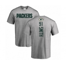 Football Green Bay Packers #91 Preston Smith Ash Backer T-Shirt