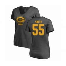 Football Women's Green Bay Packers #55 Za'Darius Smith Ash One Color T-Shirt