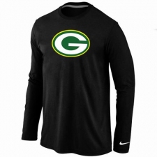 Nike Green Bay Packers Team Logo Long Sleeve NFL T-Shirt - Black