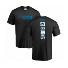 Football Carolina Panthers #53 Brian Burns Black Backer T-Shirt