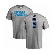 Football Carolina Panthers #55 Bruce Irvin Ash Backer T-Shirt