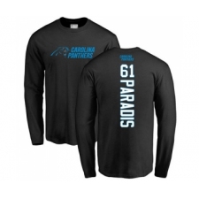 Football Carolina Panthers #61 Matt Paradis Black Backer Long Sleeve T-Shirt