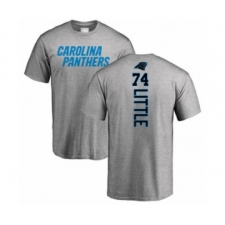Football Carolina Panthers #74 Greg Little Ash Backer T-Shirt