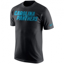NFL Men's Carolina Panthers Nike Black Wordmark T-Shirt