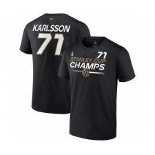 Men's Vegas Golden Knights #71 William Karlsson Black 2023 Stanley Cup Champions Pro Name & Number T-Shirt