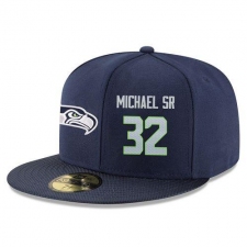 NFL Seattle Seahawks #32 Christine Michael SR Stitched Snapback Adjustable Player Hat - Navy/Grey