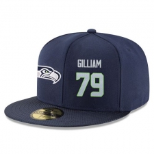 NFL Seattle Seahawks #79 Garry Gilliam Stitched Snapback Adjustable Player Hat - Navy/Grey