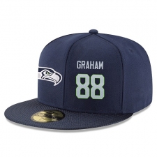 NFL Seattle Seahawks #88 Jimmy Graham Stitched Snapback Adjustable Player Hat - Navy/Grey