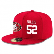 NFL San Francisco 49ers #52 Patrick Willis Stitched Snapback Adjustable Player Hat - Red/White