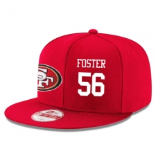 NFL San Francisco 49ers #56 Reuben Foster Snapback Adjustable Player Rush Hat - Red/White