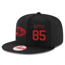 NFL San Francisco 49ers #85 George Kittle Stitched Snapback Adjustable Player Rush Hat - Black/Red