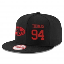 NFL San Francisco 49ers #94 Solomon Thomas Snapback Adjustable Player Rush Hat - Black/Red