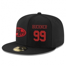 NFL San Francisco 49ers #99 DeForest Buckner Stitched Snapback Adjustable Player Rush Hat - Black/Red