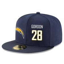 NFL Los Angeles Chargers #28 Melvin Gordon Stitched Snapback Adjustable Player Rush Hat - Navy/White