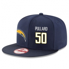 NFL Los Angeles Chargers #50 Hayes Pullard Stitched Snapback Adjustable Player Rush Hat - Navy/White