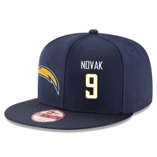 NFL Los Angeles Chargers #9 Nick Novak Stitched Snapback Adjustable Player Rush Hat - Navy/White