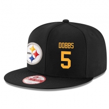 NFL Pittsburgh Steelers #5 Joshua Dobbs Stitched Snapback Adjustable Player Rush Hat - Black/Gold