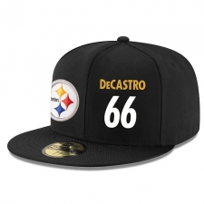 NFL Pittsburgh Steelers #66 David DeCastro Stitched Snapback Adjustable Player Hat - Black/White