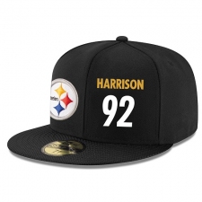 NFL Pittsburgh Steelers #92 James Harrison Stitched Snapback Adjustable Player Hat - Black/White