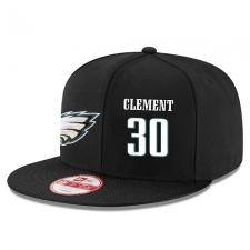 NFL Philadelphia Eagles #30 Corey Clement Stitched Snapback Adjustable Player Hat - Black/White