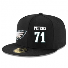 NFL Philadelphia Eagles #71 Jason Peters Stitched Snapback Adjustable Player Hat - Black/White