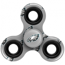 NFL Philadelphia Eagles Logo 3 Way Fidget Spinner 3G10 - Gray