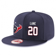 NFL Houston Texans #20 Jeremy Lane Stitched Snapback Adjustable Player Hat - Navy/White