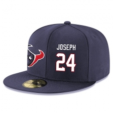 NFL Houston Texans #24 Johnathan Joseph Stitched Snapback Adjustable Player Hat - Navy/White