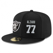 NFL Oakland Raiders #77 Lyle Alzado Stitched Snapback Adjustable Player Hat - Black/Silver