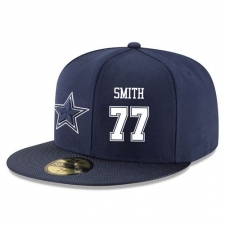NFL Dallas Cowboys #77 Tyron Smith Stitched Snapback Adjustable Player Hat - Navy/White