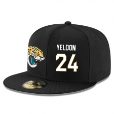NFL Jacksonville Jaguars #24 T.J. Yeldon Stitched Snapback Adjustable Player Hat - Black/White