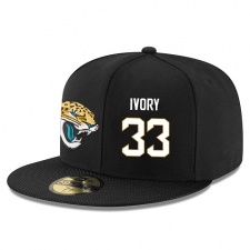 NFL Jacksonville Jaguars #33 Chris Ivory Stitched Snapback Adjustable Player Hat - Black/White